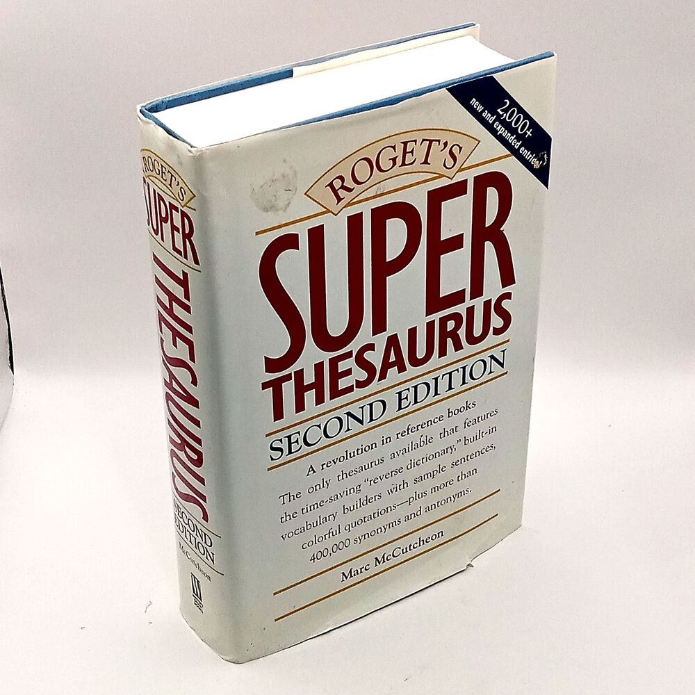 Roget's SUPER THESAURUS 2nd Edition Blue Hardcover 1998 Vocabulary Ref Book